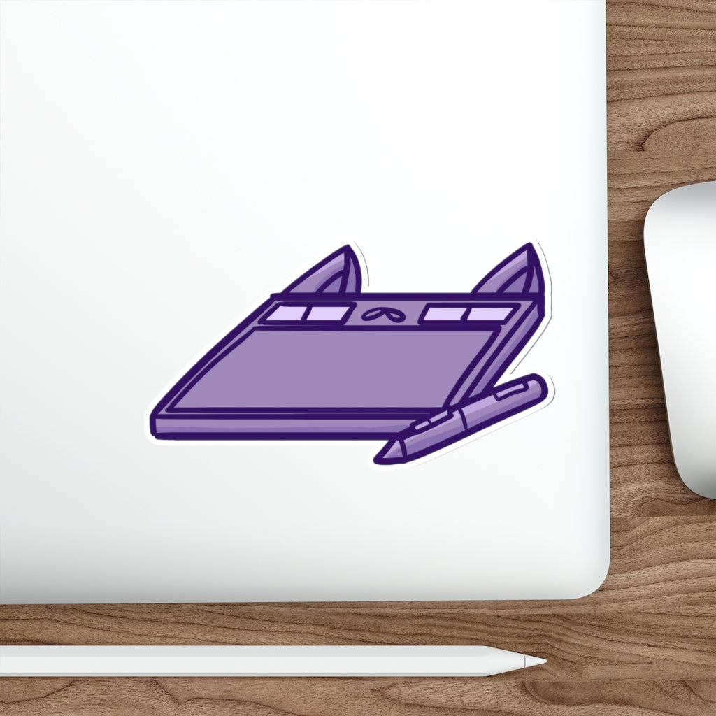 Drawing Tablet Cat Die-Cut Sticker