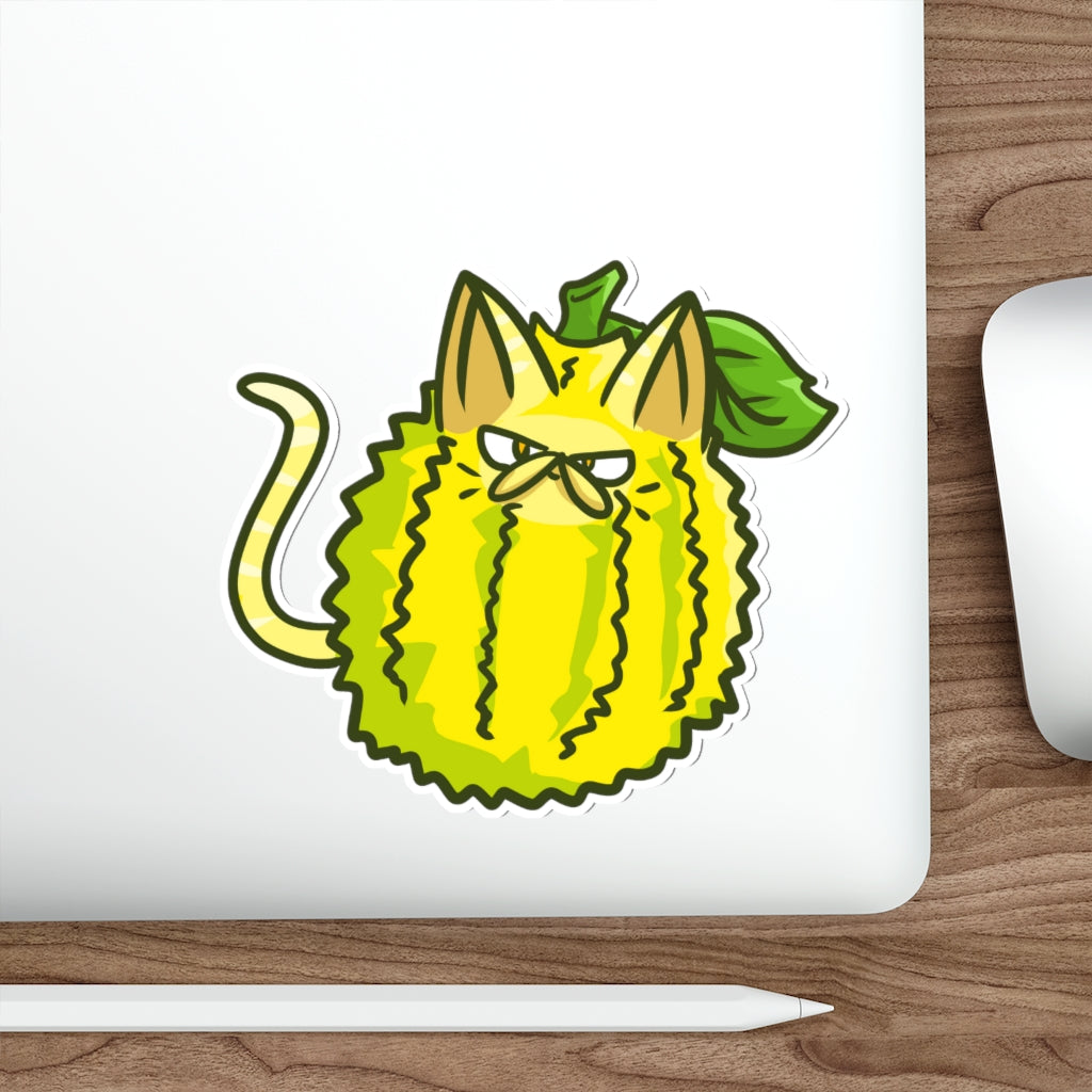 Jackfruit Cat Die-Cut Sticker