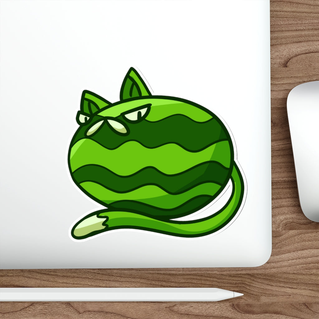 Watermelon Cat Die-Cut Sticker