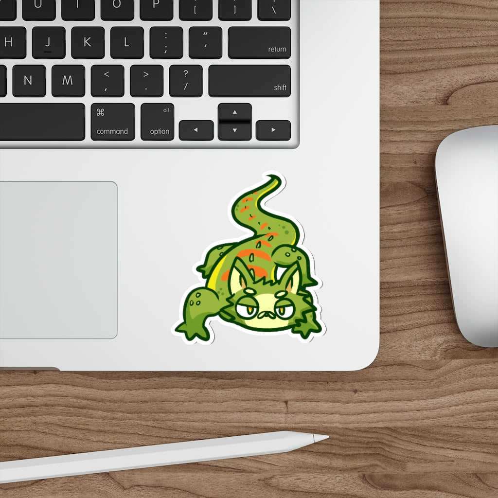 Chameleon Cat Die-Cut Sticker