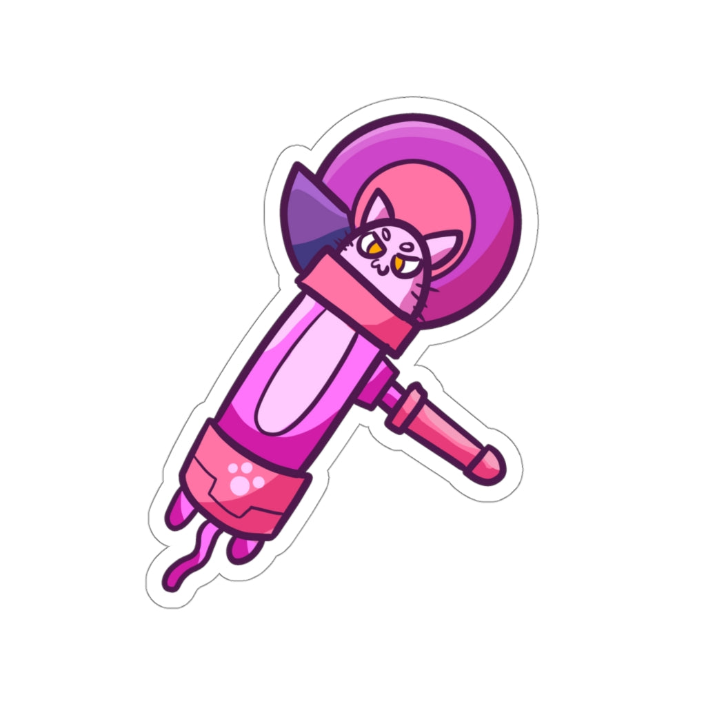 Angle Grinder Cat Die-Cut Sticker