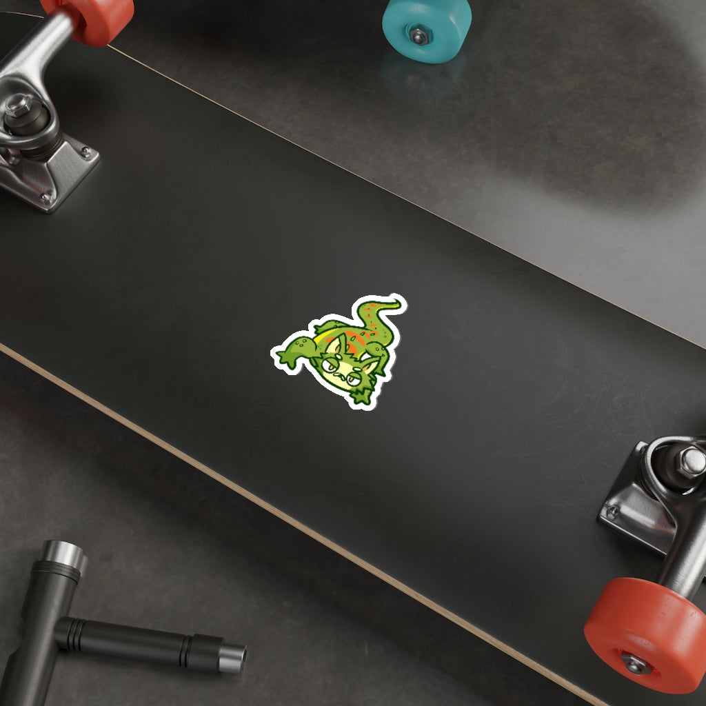 Chameleon Cat Die-Cut Sticker