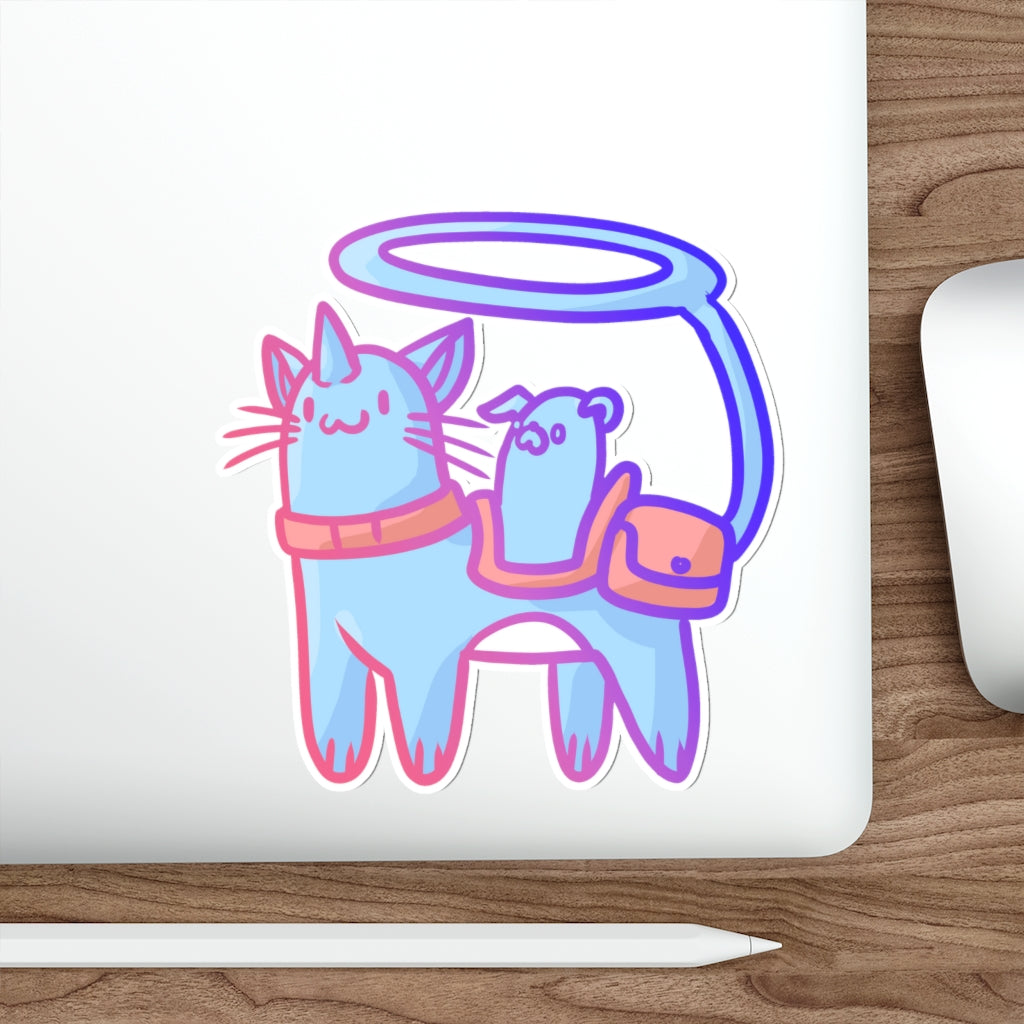 Magical Adventure Cat Die-Cut Sticker