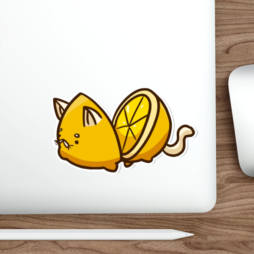 Lemon Cat Die-Cut Sticker