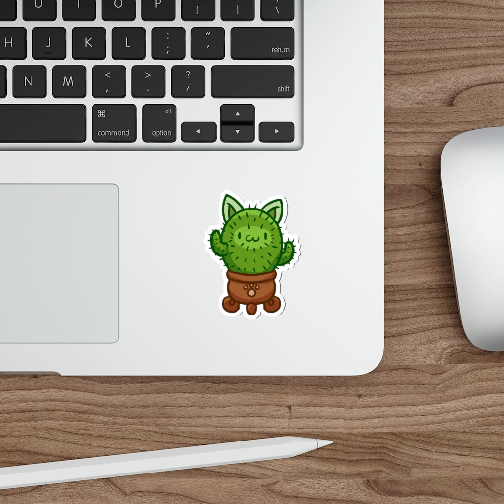Cactus Cat Die-Cut Sticker