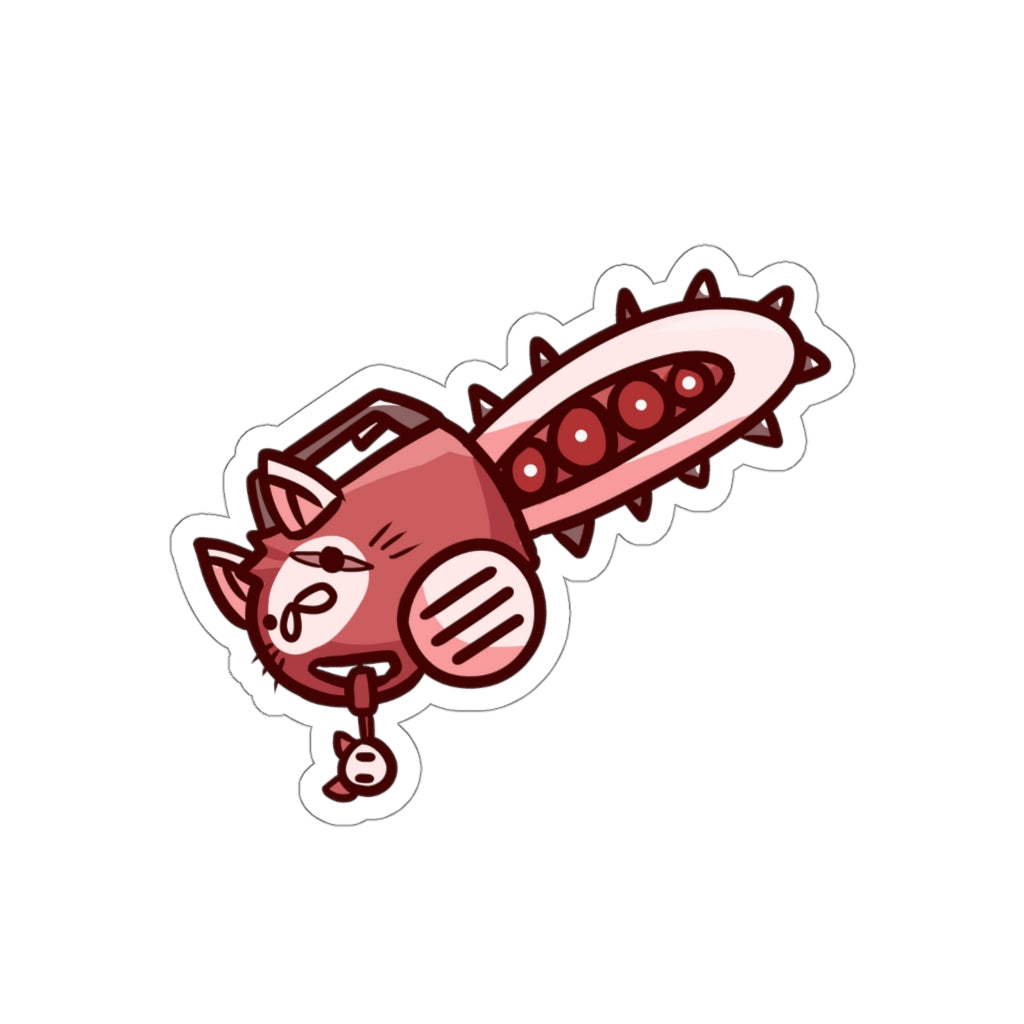 Chainsaw Cat Die-Cut Sticker