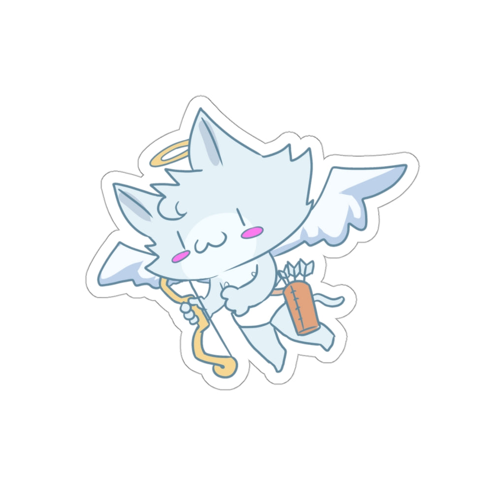 Cupid Cat Die-Cut Sticker