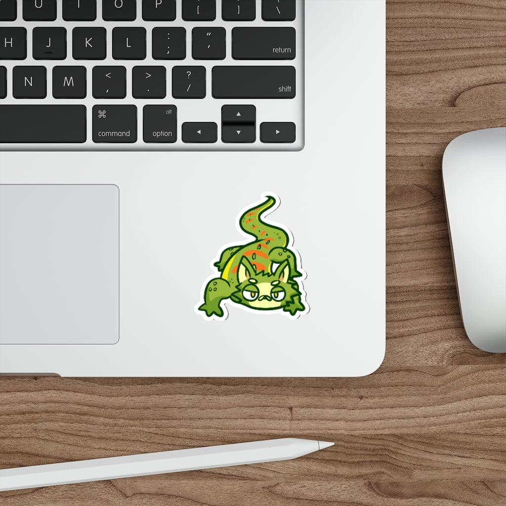 Chameleon Cat Die-Cut Sticker