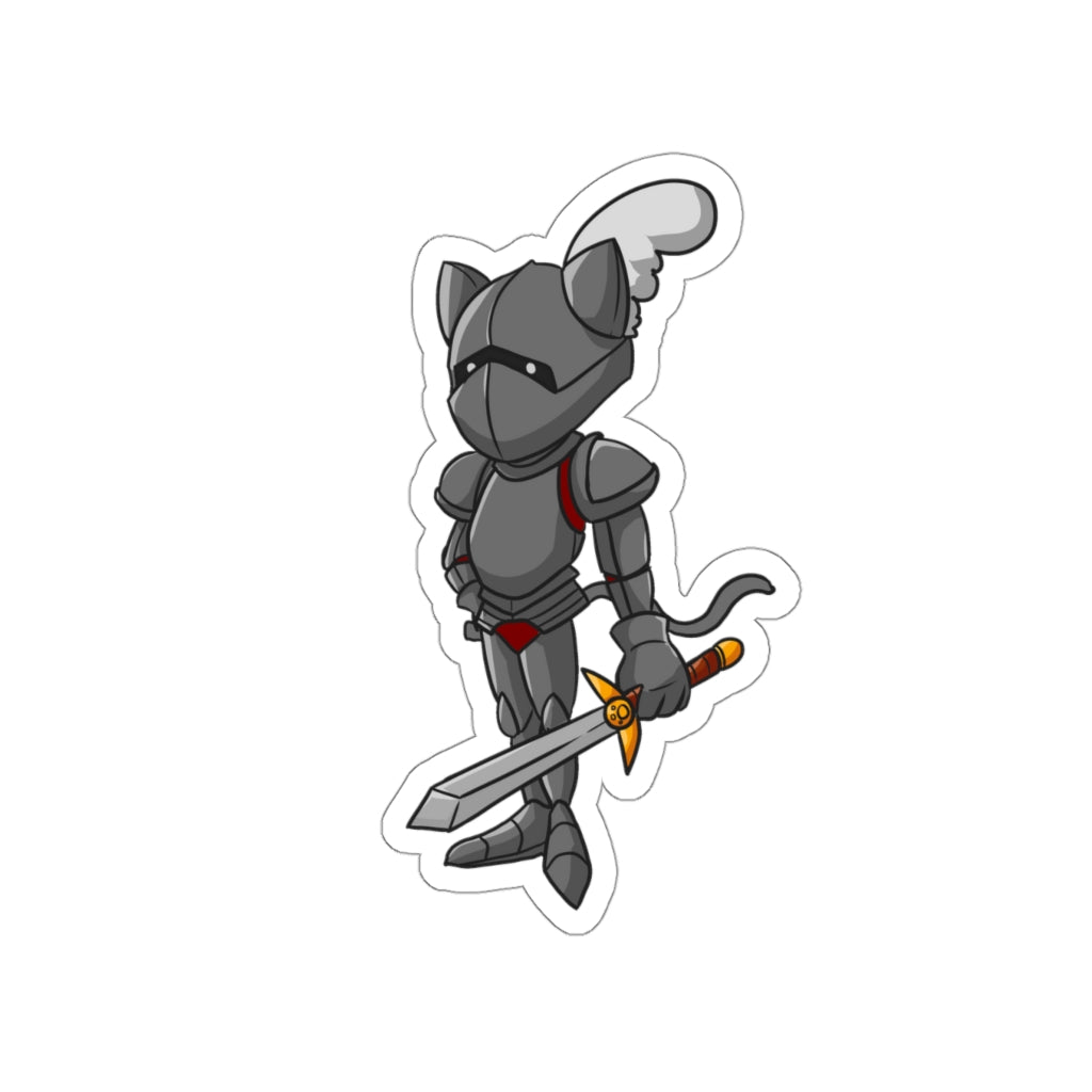 Knight Cat Die-Cut Sticker