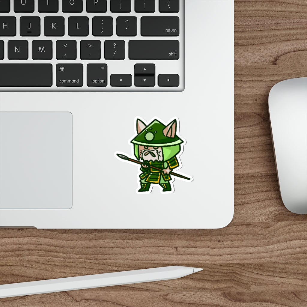 Yari Samurai Cat Die-Cut Sticker