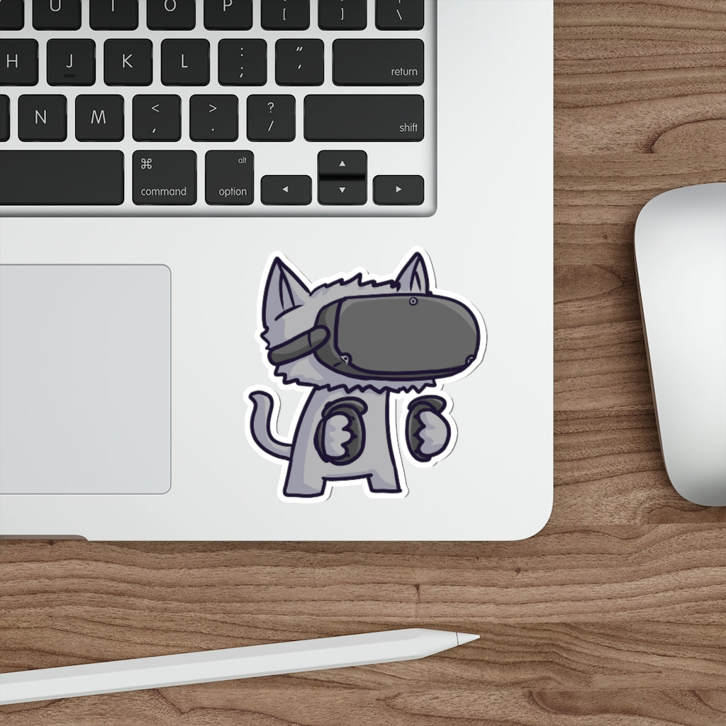VR Cat Die-Cut Sticker