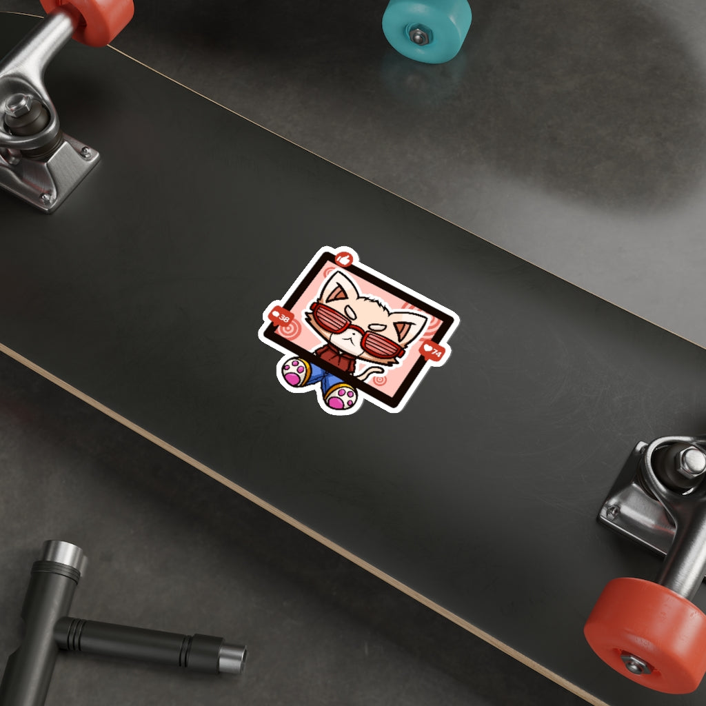Influencer Cat Die-Cut Sticker