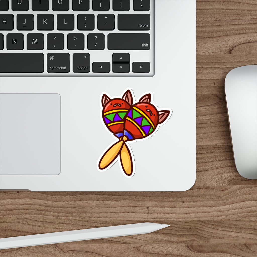 Maraca Cats Die-Cut Sticker