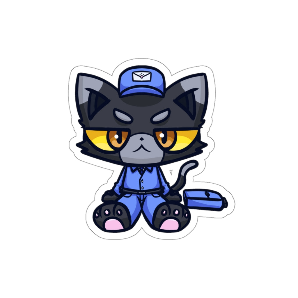 Mailman Cat Die-Cut Sticker
