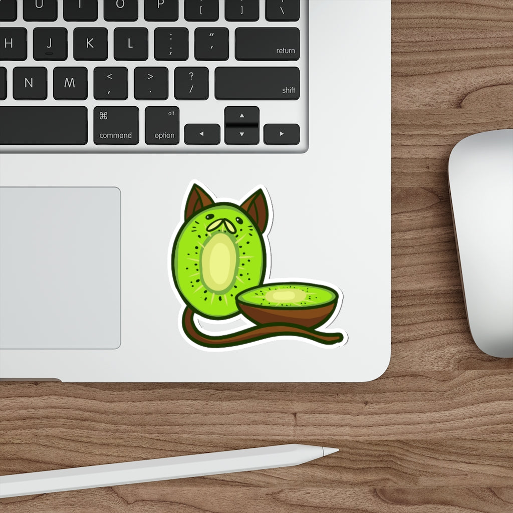 Kiwi Cat Die-Cut Sticker