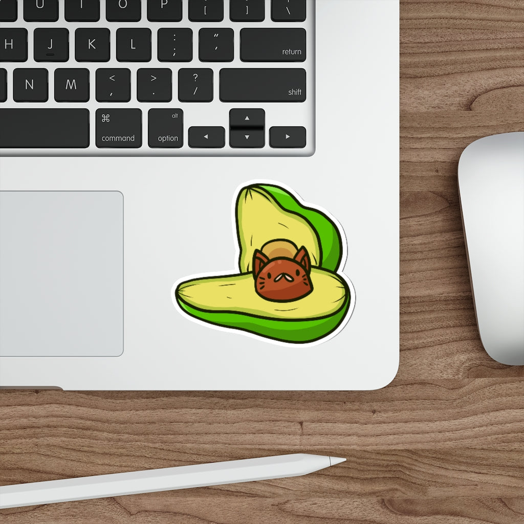 Avocado Cat Die-Cut Sticker