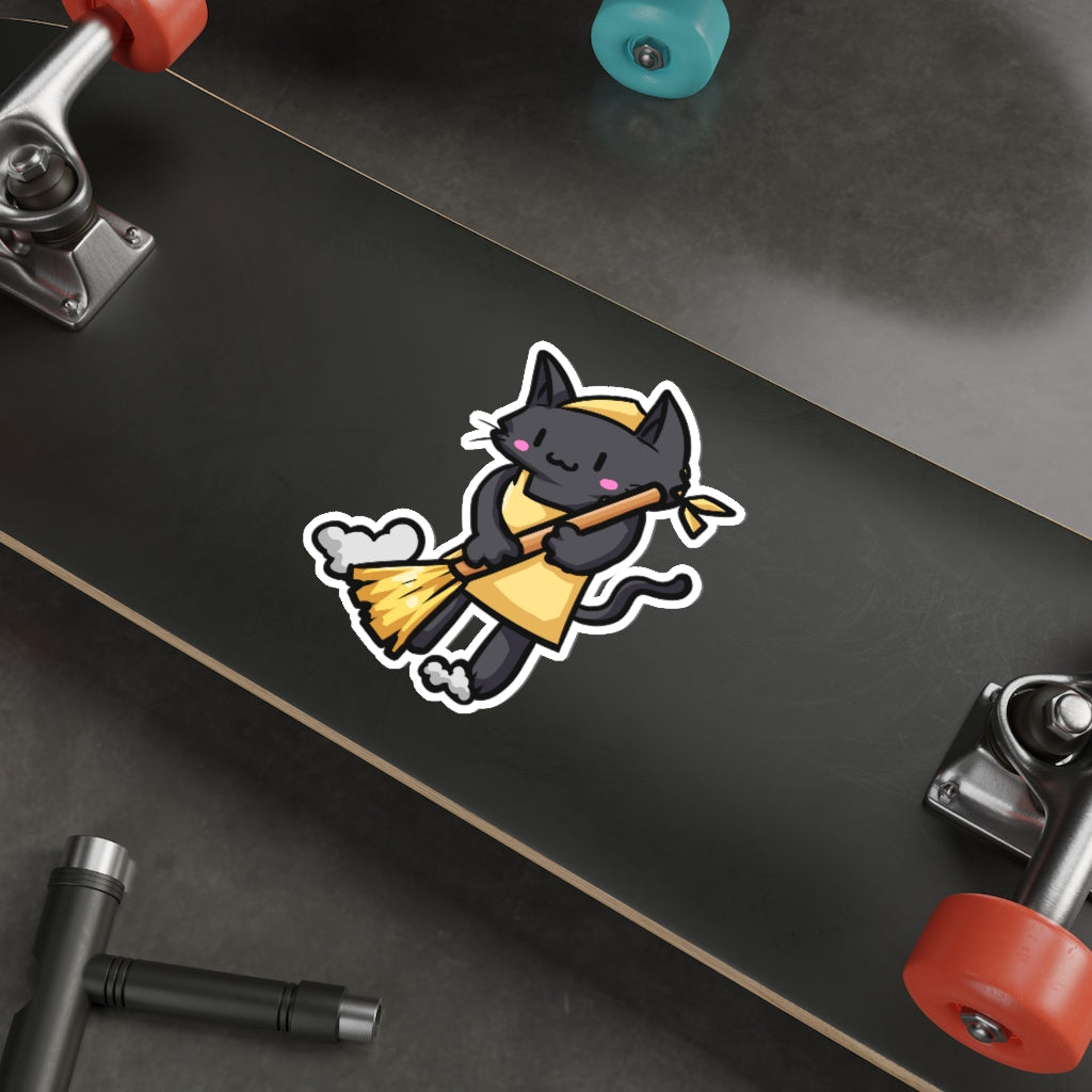 Cleaner Cat Die-Cut Sticker
