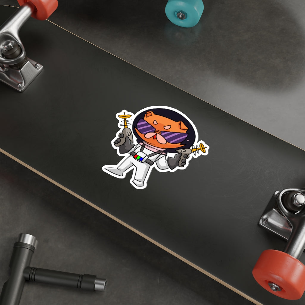 Space Ranger Cat Die-Cut Sticker