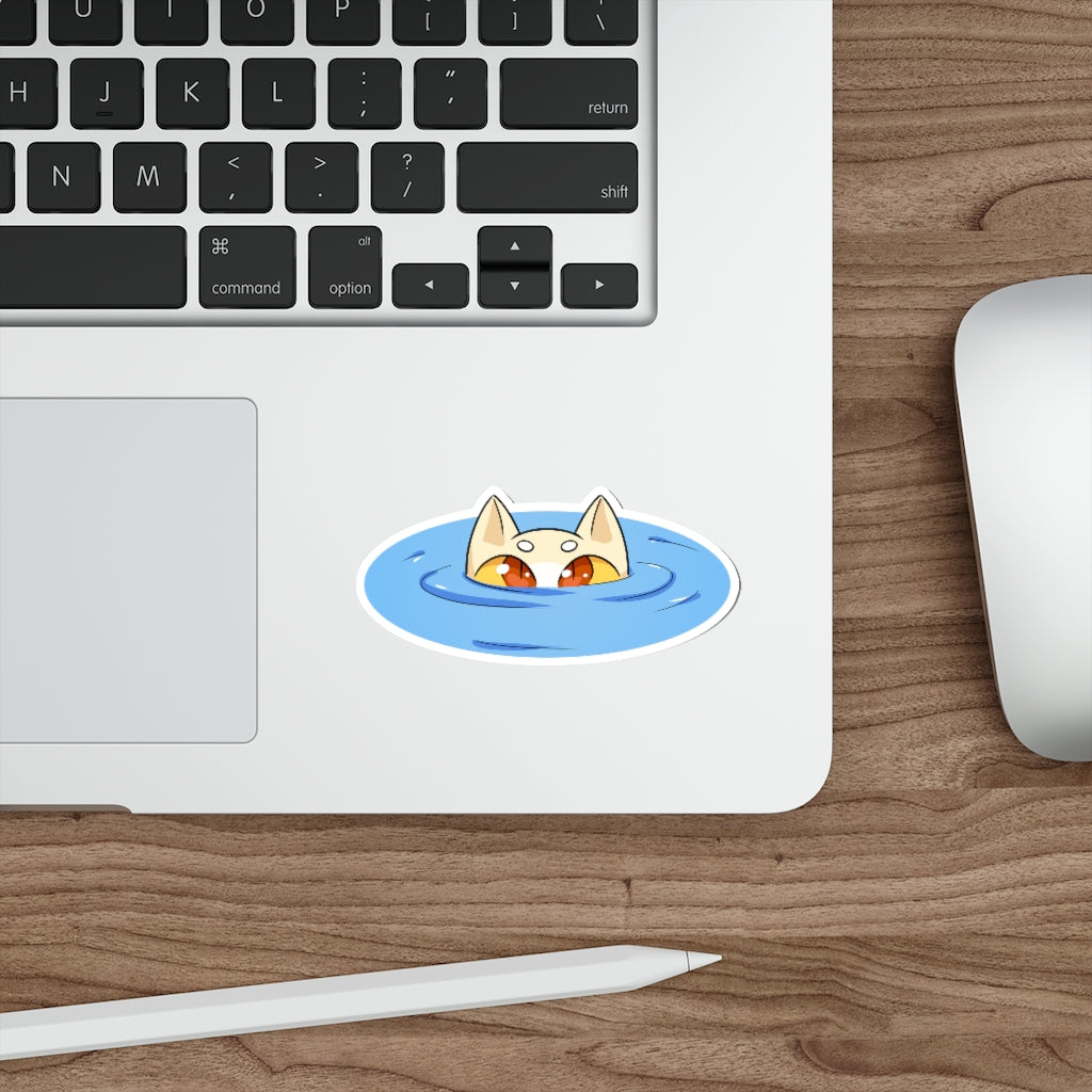 Water Cat Die-Cut Sticker