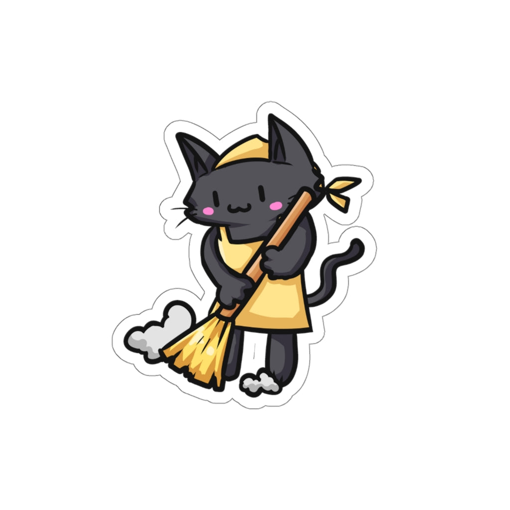 Cleaner Cat Die-Cut Sticker