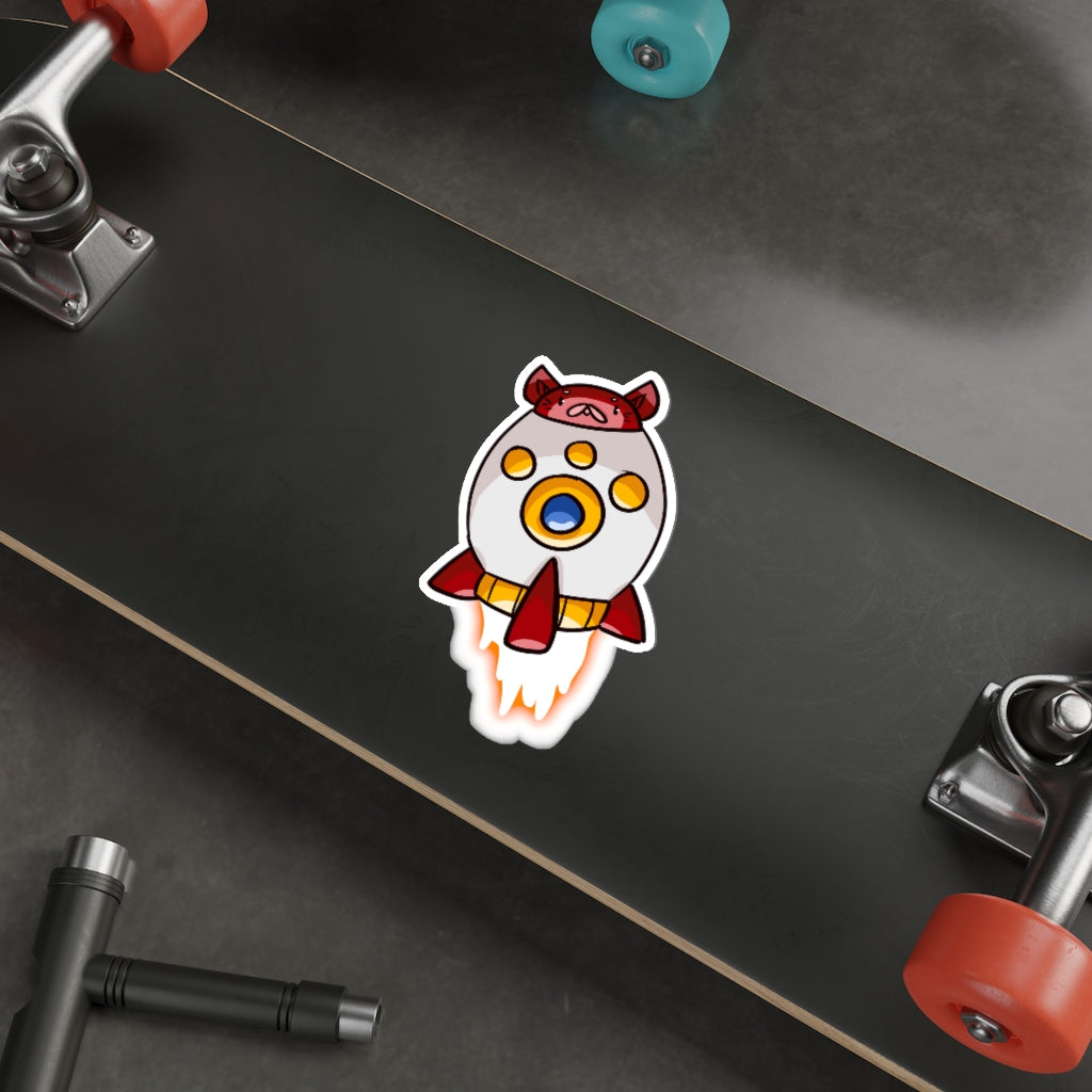Rocket Cat Die-Cut Sticker