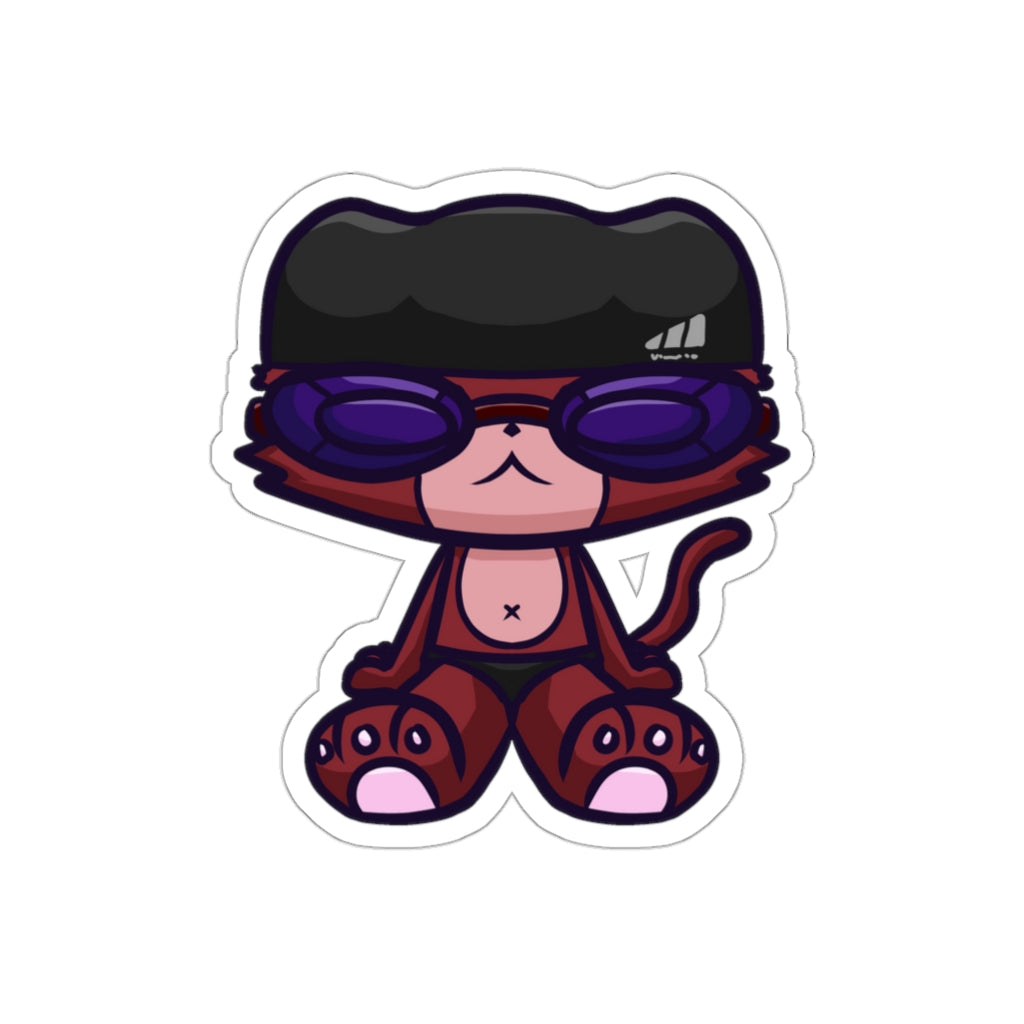 Swimmer Cat Die-Cut Sticker