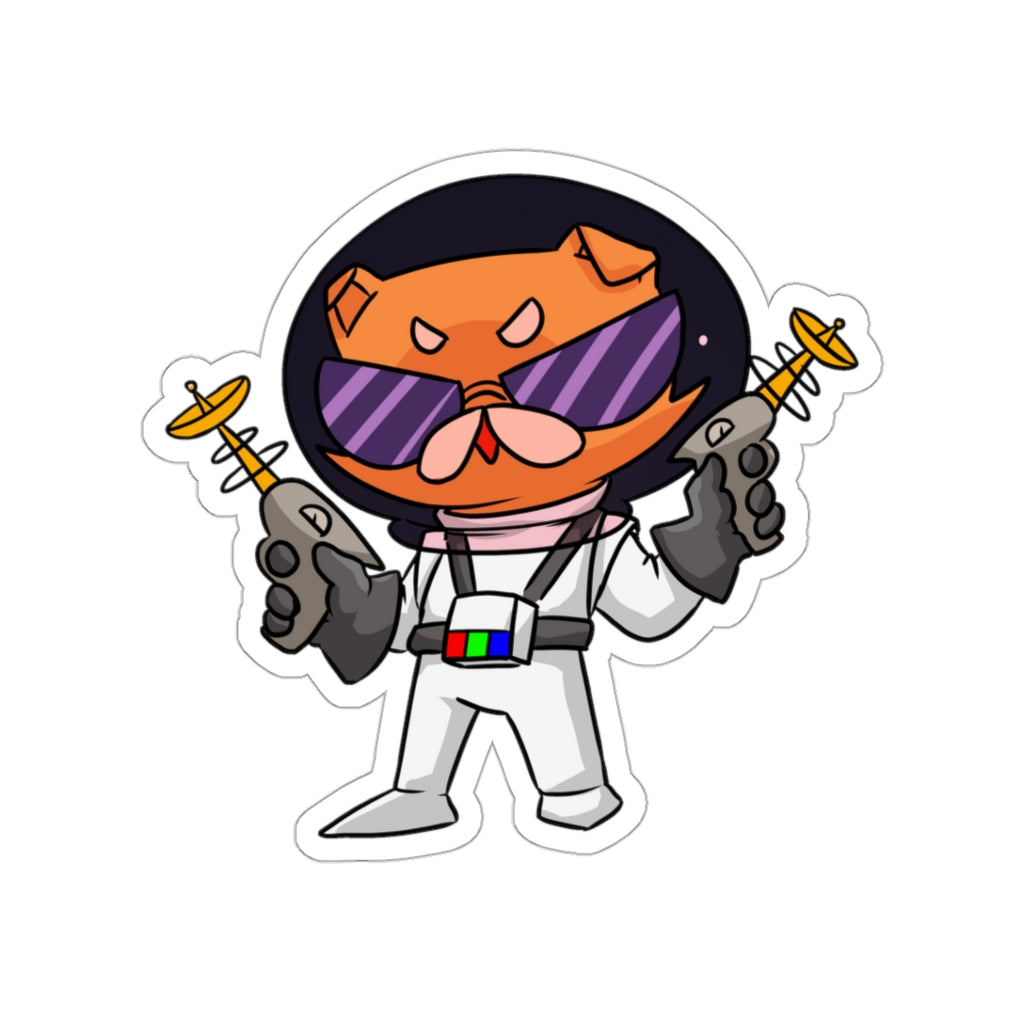 Space Ranger Cat Die-Cut Sticker