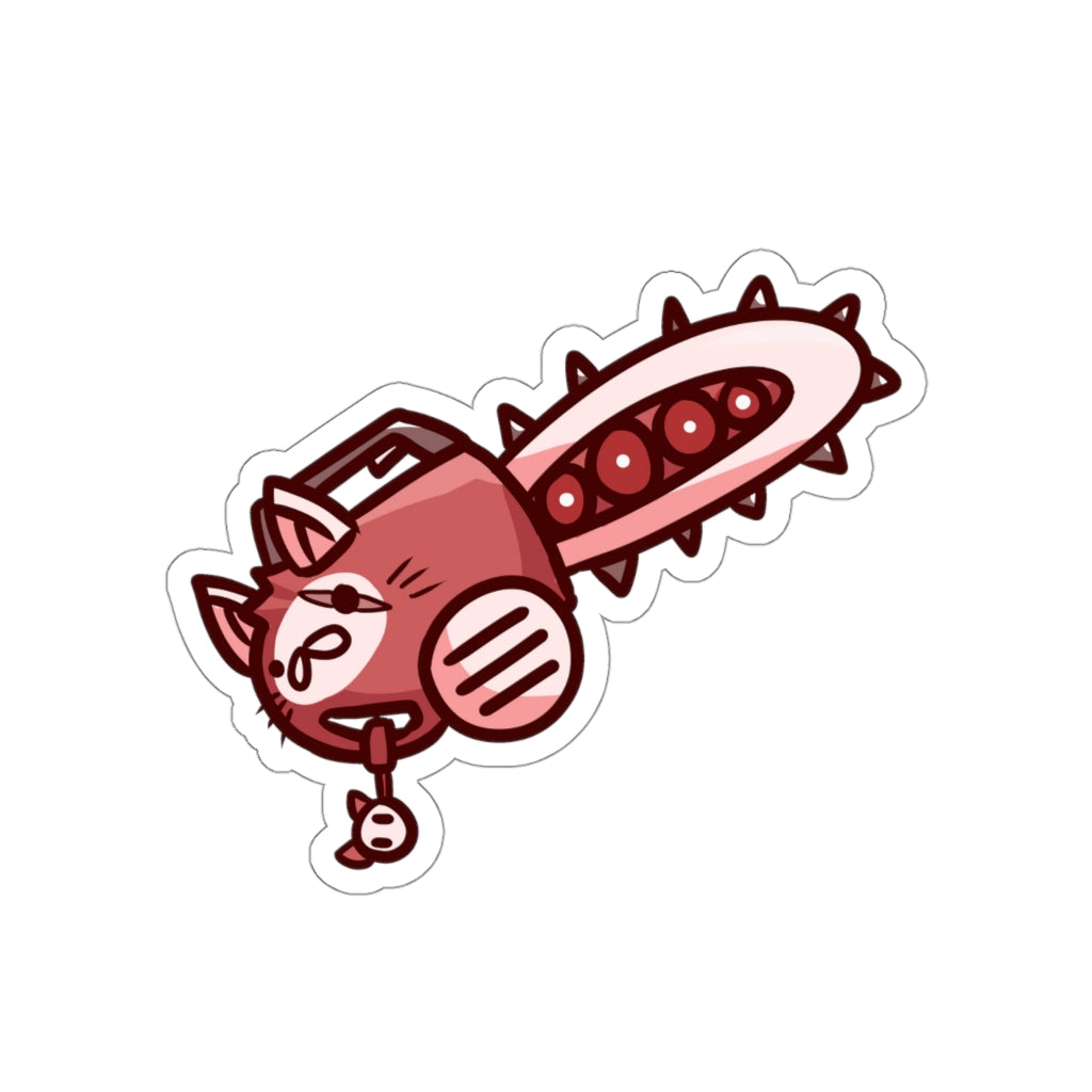Chainsaw Cat Die-Cut Sticker