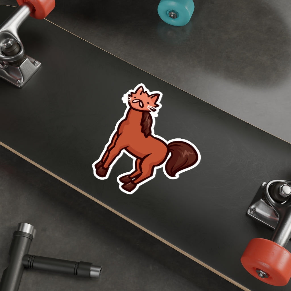 Horse Cat Die-Cut Sticker