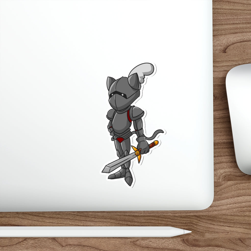 Knight Cat Die-Cut Sticker