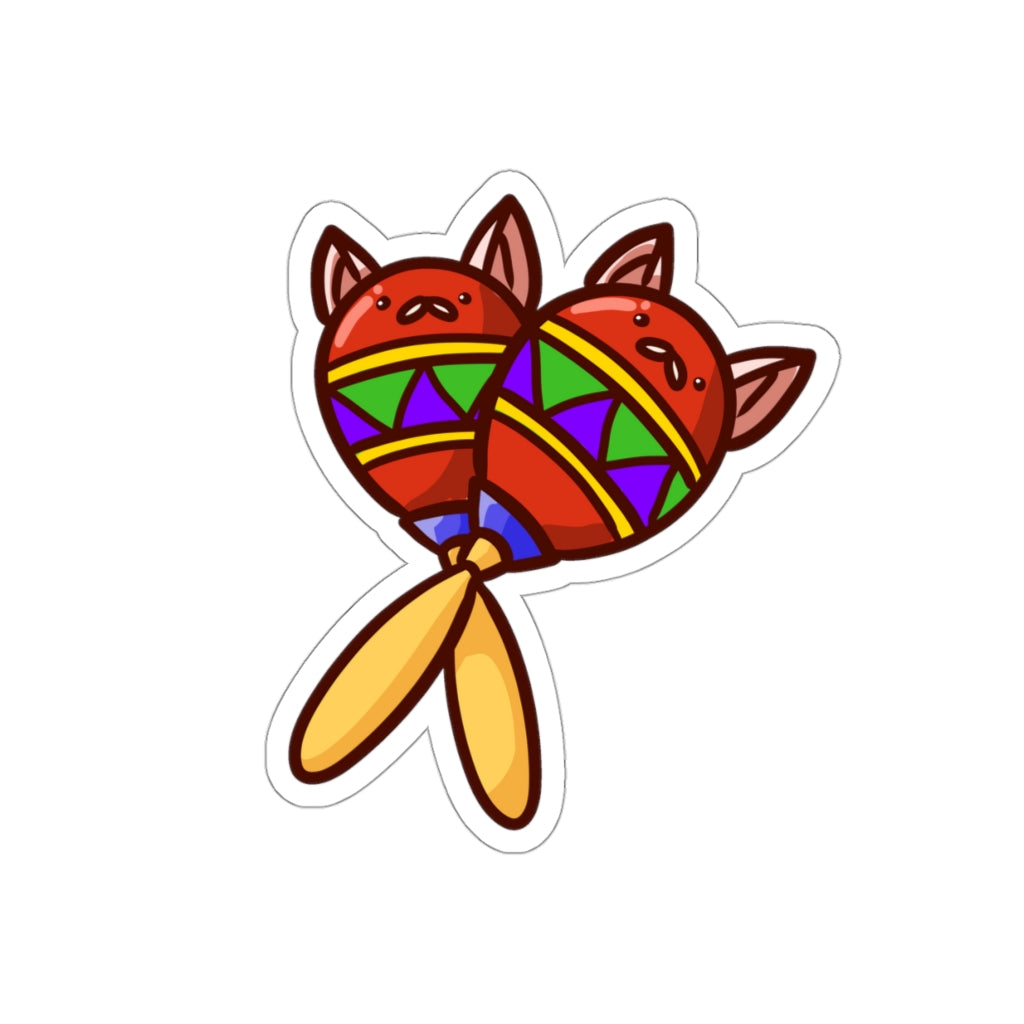 Maraca Cats Die-Cut Sticker