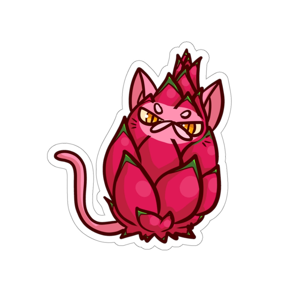 Dragon Fruit Cat Die-Cut Sticker