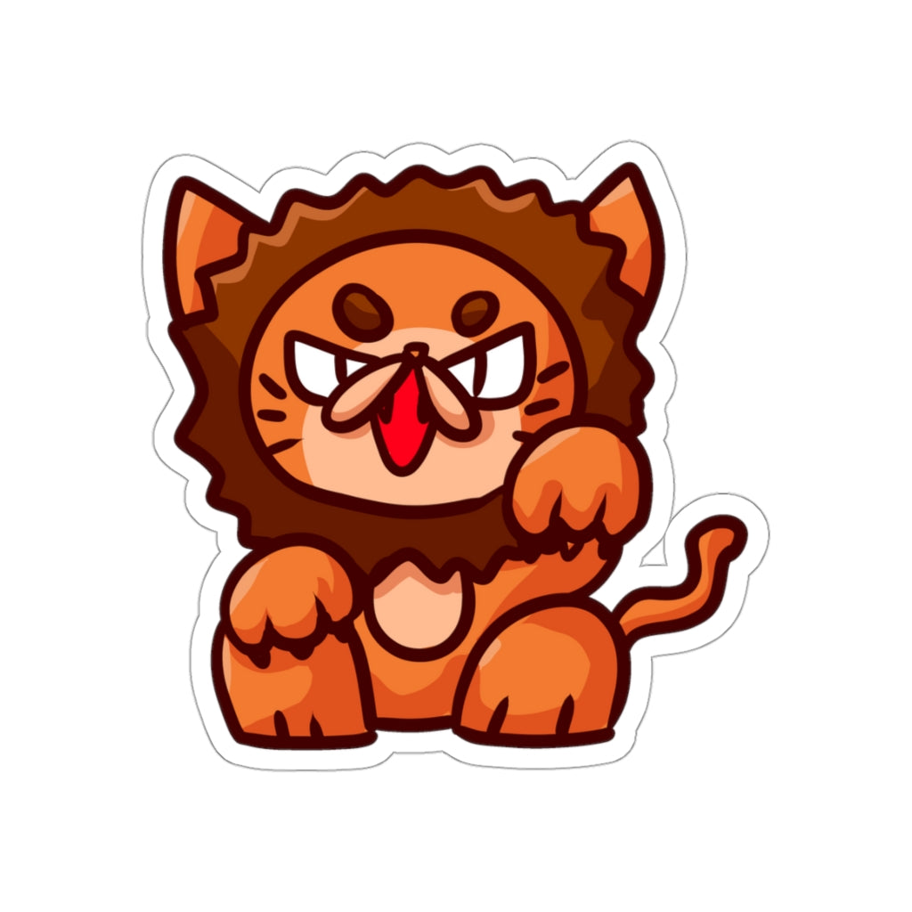 Lion Cat Die-Cut Sticker