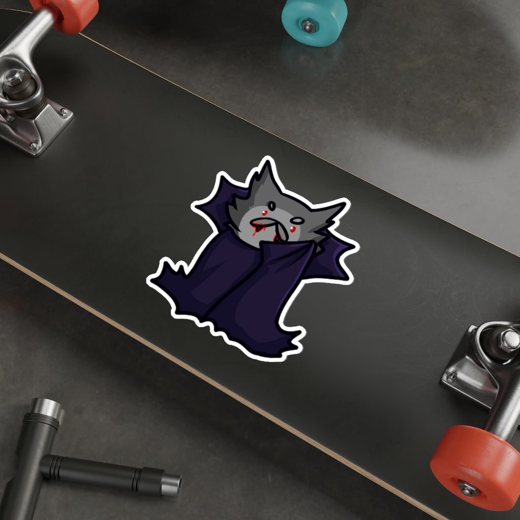 Vampire Cat Die-Cut Sticker