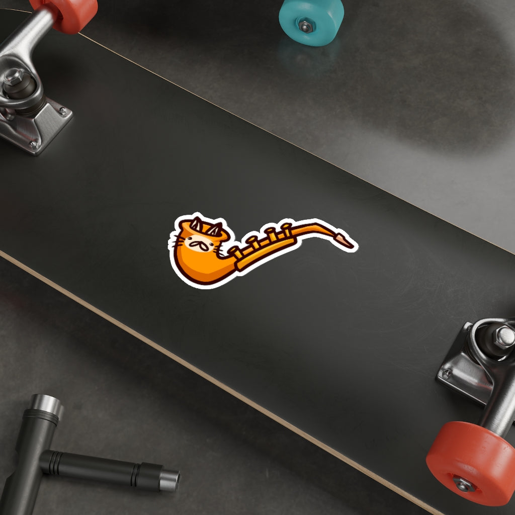 Saxophone Cat Die-Cut Sticker