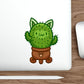 Cactus Cat Die-Cut Sticker