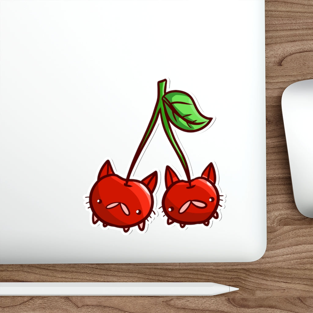 Cherry Cats Die-Cut Sticker