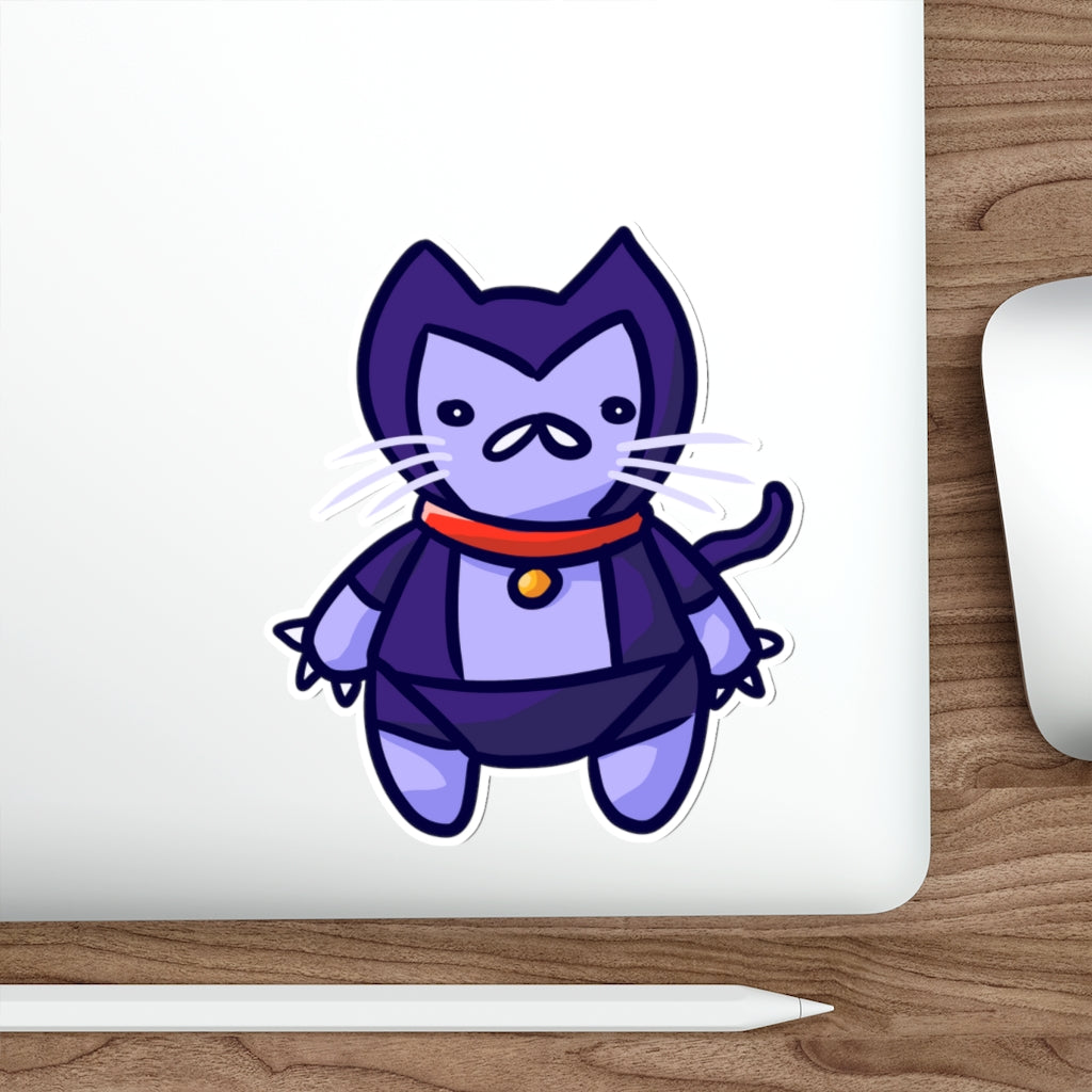 Plush Robot Cat Die-Cut Sticker