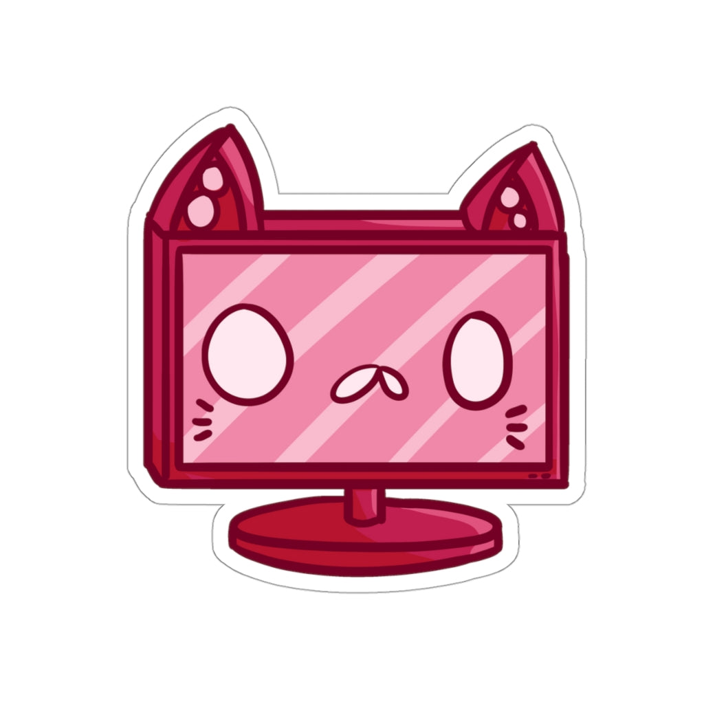 Monitor Cat Die-Cut Sticker