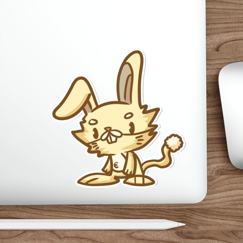 Rabbit Cat Die-Cut Sticker