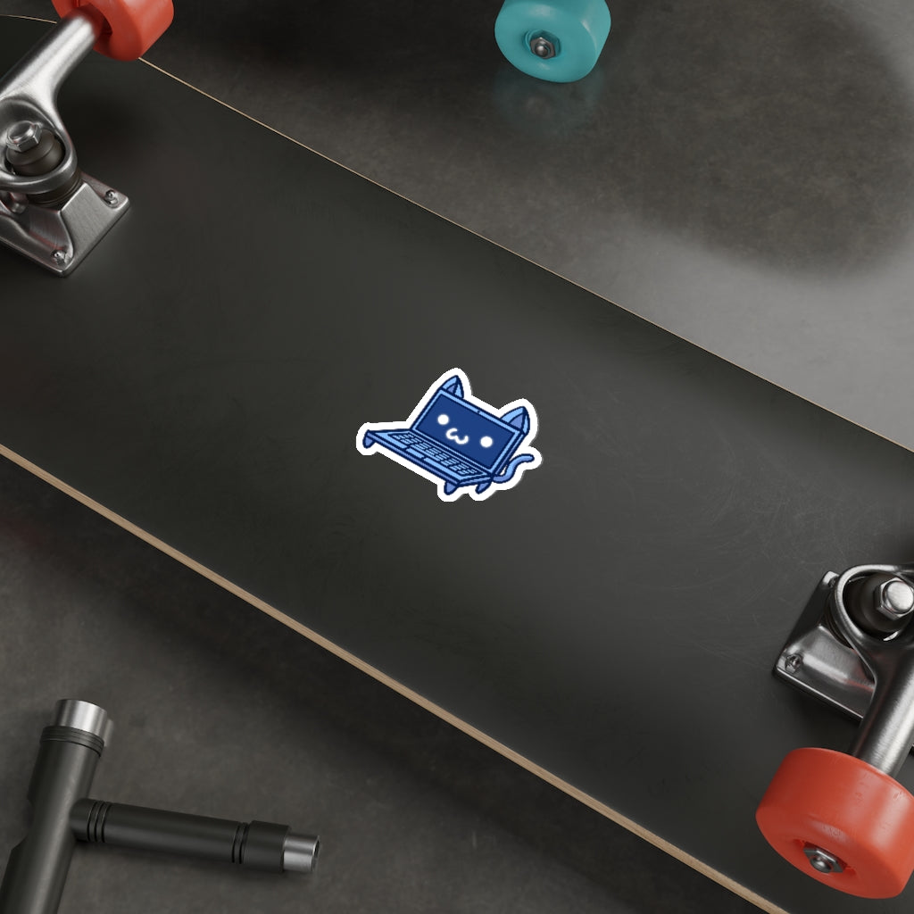 Laptop Cat Die-Cut Sticker