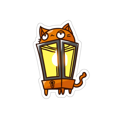 Lamp Cat Die-Cut Sticker