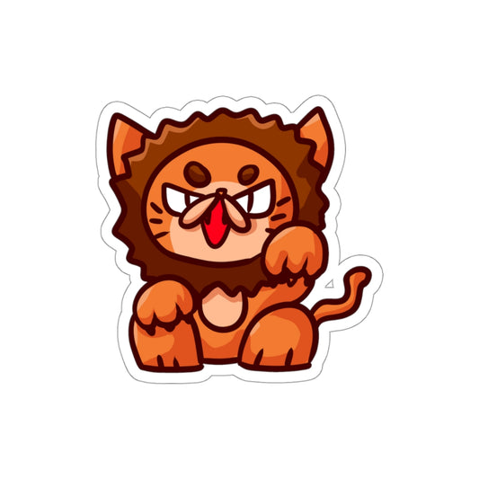 Lion Cat Die-Cut Sticker