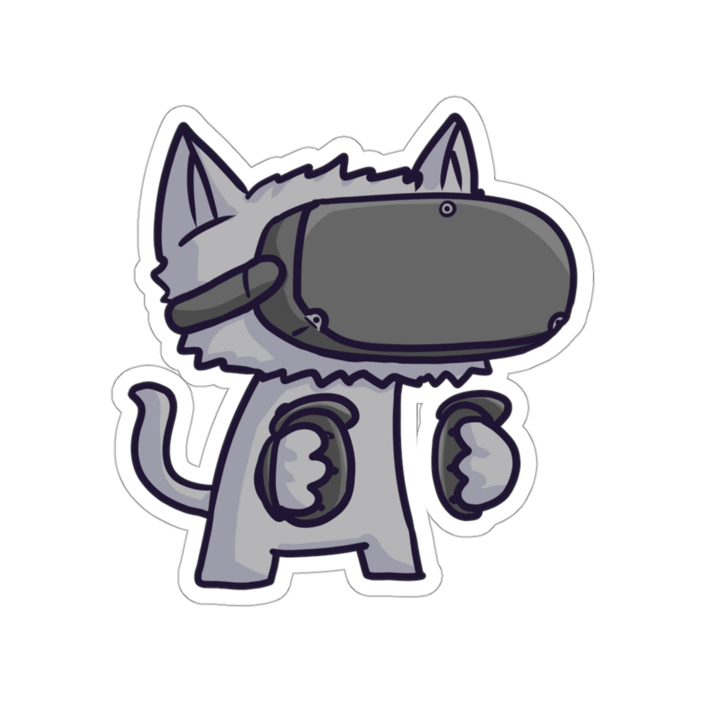 VR Cat Die-Cut Sticker
