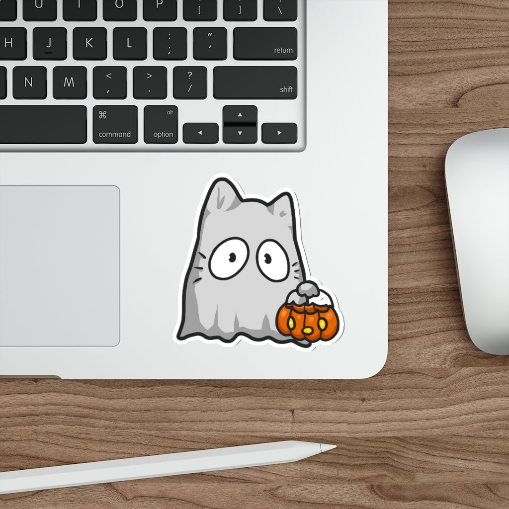 Halloween Cat Die-Cut Sticker