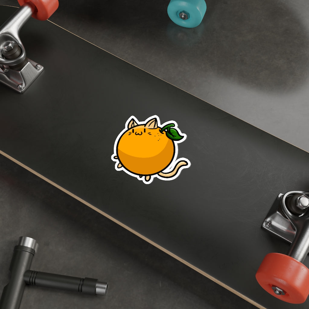 Orange Cat Die-Cut Sticker