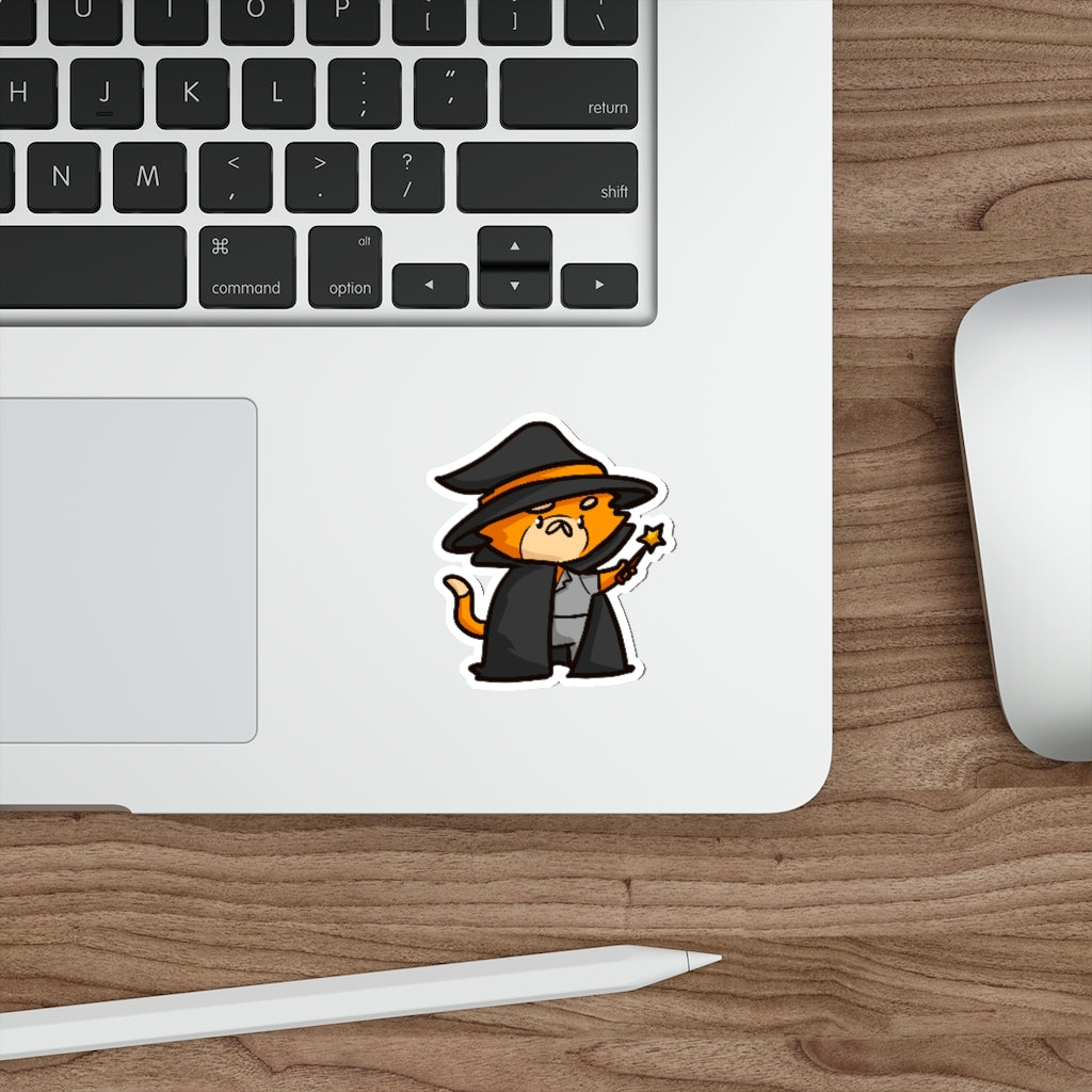 Witch Cat Die-Cut Sticker