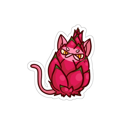 Dragon Fruit Cat Die-Cut Sticker