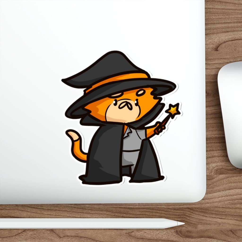 Witch Cat Die-Cut Sticker