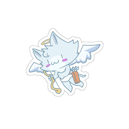 Cupid Cat Die-Cut Sticker